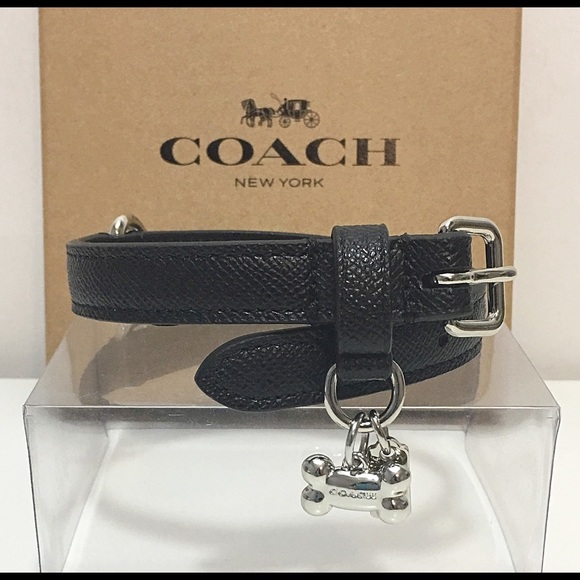 Coach Small Dog Or Puppy Black Leather Collar - Picture 6 of 6